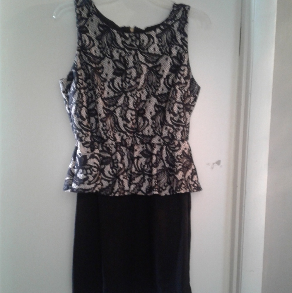 Black lace party dress